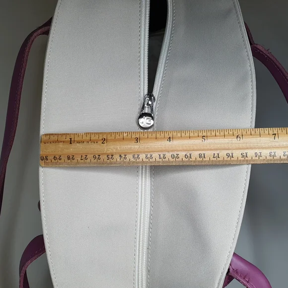 Jack Gomme Nylon Leather Strap Tote Bag New without Tag + FREE GIFT - Picture 6 of 11